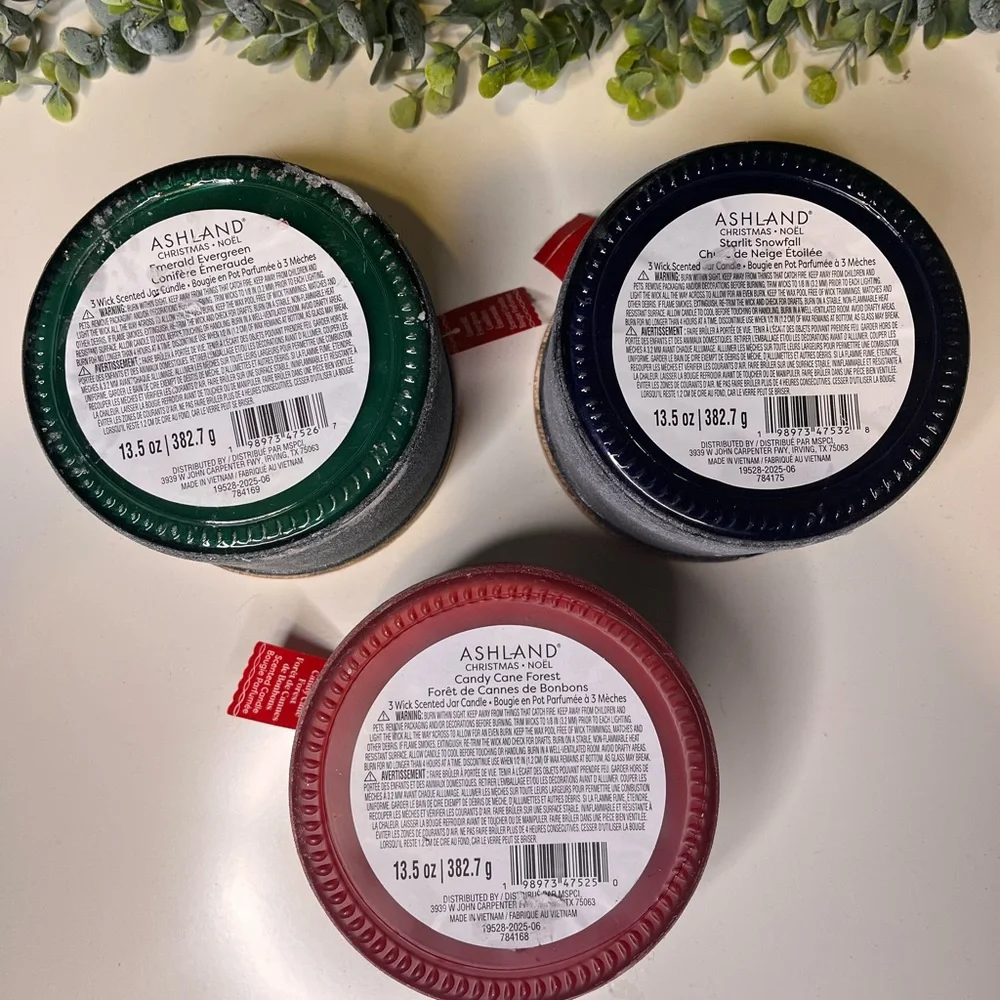 Large 3-wicked Ashland candles. - Picture 2 of 2